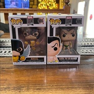 Pop Marvel 80th Anniversary Angel and Namor Figures